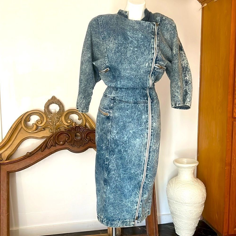 Nina piccalino vintage denim dress